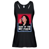 Say It To My Face Kamala Harris Poster Usa Sunglasses Ladies Essential Flowy Tank