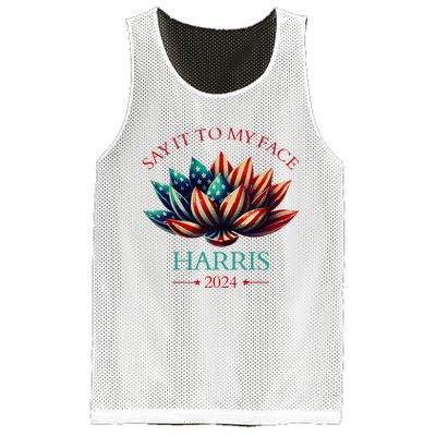 Say It To My Face Kamala Harris 2024 American Lotus Mesh Reversible Basketball Jersey Tank