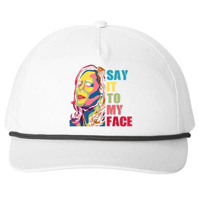 Say It To My Face Snapback Five-Panel Rope Hat