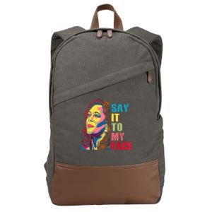 Say It To My Face Cotton Canvas Backpack