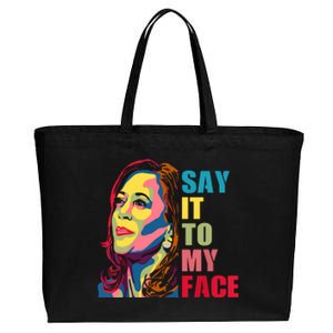 Say It To My Face Cotton Canvas Jumbo Tote