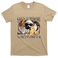 Sad Is Temporary Swag Is Forever Cat & Funny Meme Cute Cat T-Shirt