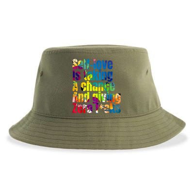 SelfLove Is Taking A Chance & Giving ZRO FKS Color Splash Sustainable Bucket Hat