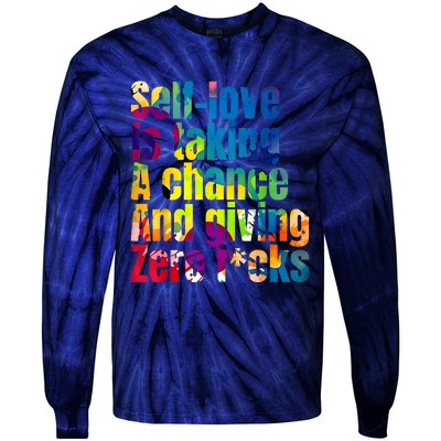 SelfLove Is Taking A Chance & Giving ZRO FKS Color Splash Tie-Dye Long Sleeve Shirt