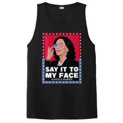 Say It To My Face Kamala Harris Poster Usa Sunglasses PosiCharge Competitor Tank