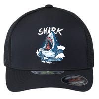 Shark In The Ocean Cool Sharks Week Waves Bite Flexfit Unipanel Trucker Cap