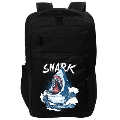 Shark In The Ocean Cool Sharks Week Waves Bite Impact Tech Backpack