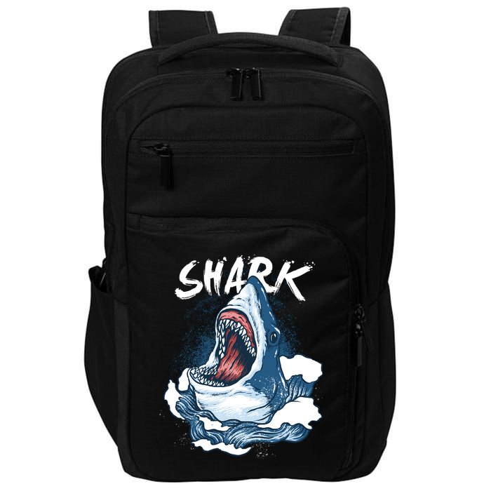 Shark In The Ocean Cool Sharks Week Waves Bite Impact Tech Backpack