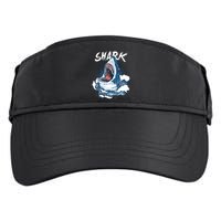 Shark In The Ocean Cool Sharks Week Waves Bite Adult Drive Performance Visor