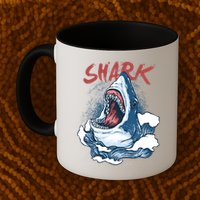 Shark In The Ocean Cool Sharks Week Waves Bite Mug