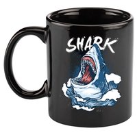 Shark In The Ocean Cool Sharks Week Waves Bite 11oz C Handle Ceramic Mug