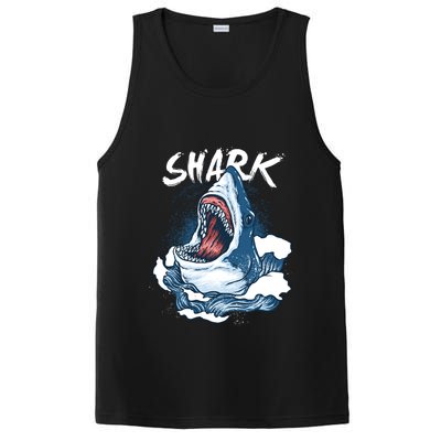 Shark In The Ocean Cool Sharks Week Waves Bite PosiCharge Competitor Tank