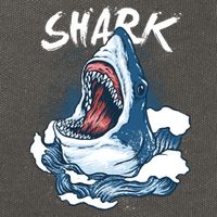 Shark In The Ocean Cool Sharks Week Waves Bite Cotton Canvas Backpack