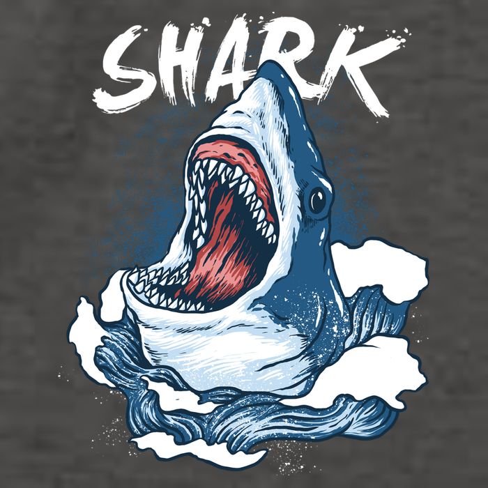 Shark In The Ocean Cool Sharks Week Waves Bite Vector Backpack