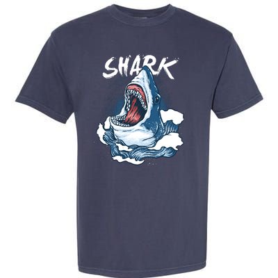 Shark In The Ocean Cool Sharks Week Waves Bite Garment-Dyed Heavyweight T-Shirt