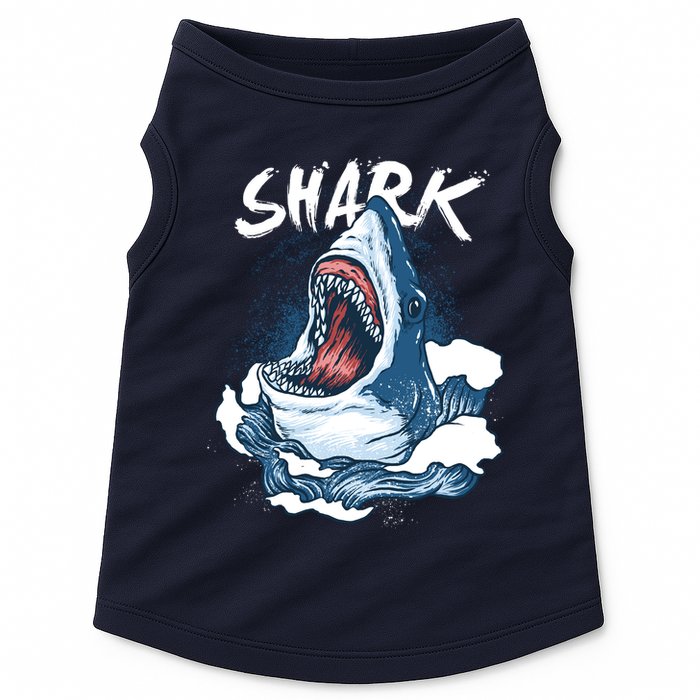 Shark In The Ocean Cool Sharks Week Waves Bite Doggie Tank