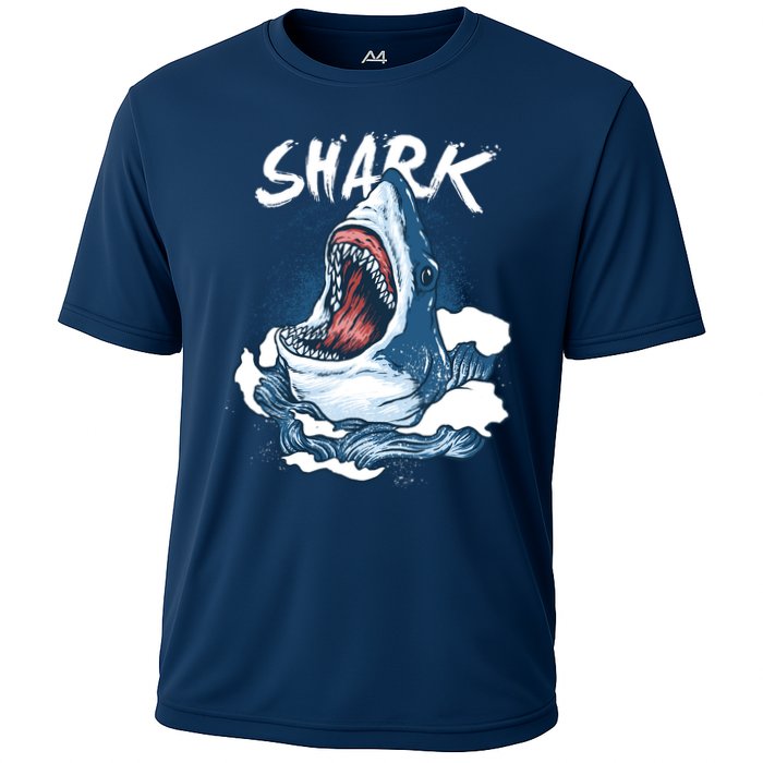 Shark In The Ocean Cool Sharks Week Waves Bite Performance Shirt
