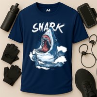 Shark In The Ocean Cool Sharks Week Waves Bite Performance Shirt