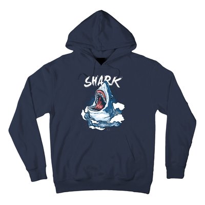 Shark In The Ocean Cool Sharks Week Waves Bite Hoodie