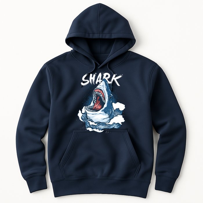 Shark In The Ocean Cool Sharks Week Waves Bite Hoodie