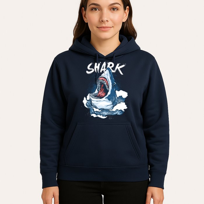 Shark In The Ocean Cool Sharks Week Waves Bite Hoodie