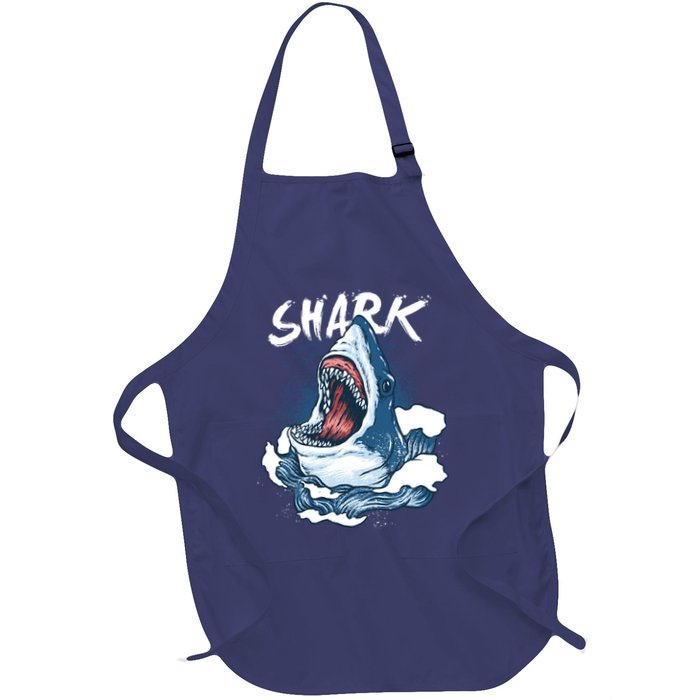 Shark In The Ocean Cool Sharks Week Waves Bite Apron