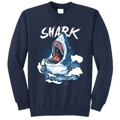 Shark In The Ocean Cool Sharks Week Waves Bite Sweatshirt
