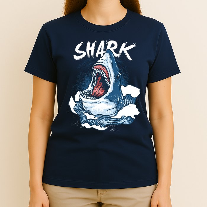 Shark In The Ocean Cool Sharks Week Waves Bite T-Shirt