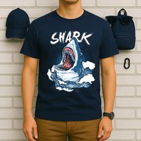 Shark In The Ocean Cool Sharks Week Waves Bite T-Shirt