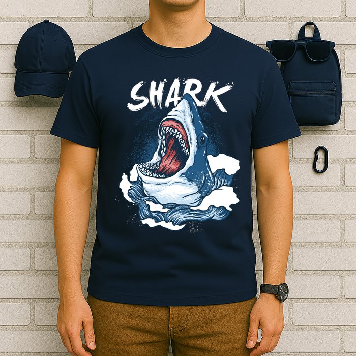 Shark In The Ocean Cool Sharks Week Waves Bite T-Shirt