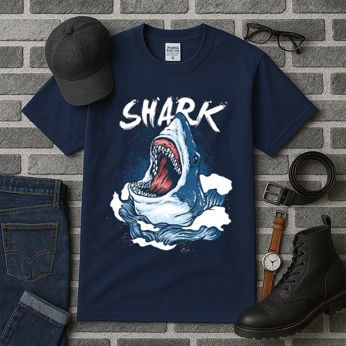 Shark In The Ocean Cool Sharks Week Waves Bite Tall T-Shirt