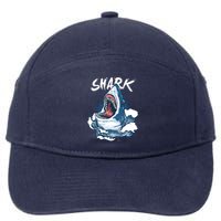 Shark In The Ocean Cool Sharks Week Waves Bite 7-Panel Snapback Hat