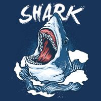 Shark In The Ocean Cool Sharks Week Waves Bite 7-Panel Snapback Hat