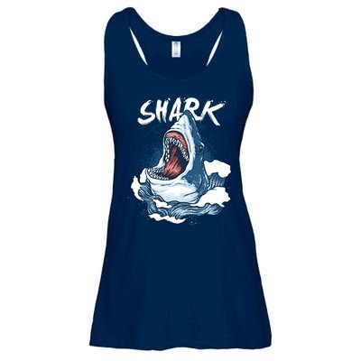 Shark In The Ocean Cool Sharks Week Waves Bite Ladies Essential Flowy Tank