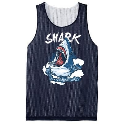 Shark In The Ocean Cool Sharks Week Waves Bite Mesh Reversible Basketball Jersey Tank