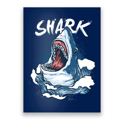 Shark In The Ocean Cool Sharks Week Waves Bite Poster