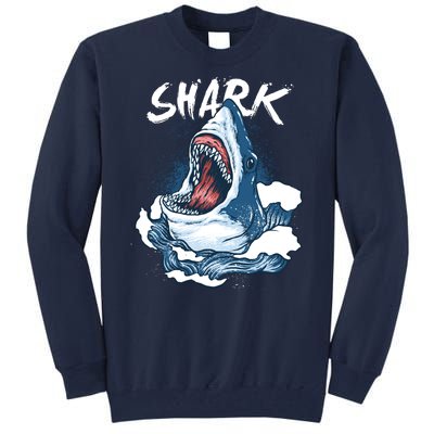 Shark In The Ocean Cool Sharks Week Waves Bite Tall Sweatshirt