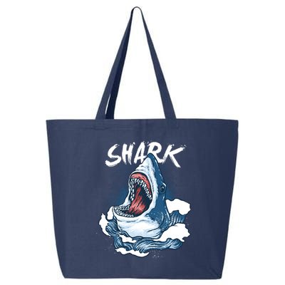 Shark In The Ocean Cool Sharks Week Waves Bite 25L Jumbo Tote