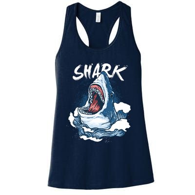 Shark In The Ocean Cool Sharks Week Waves Bite Womens Tank Top