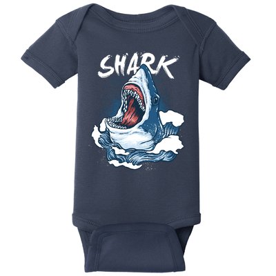 Shark In The Ocean Cool Sharks Week Waves Bite Baby Bodysuit