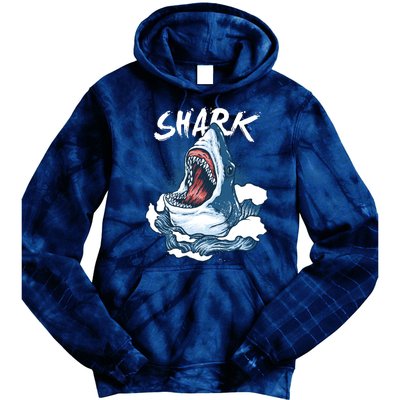 Shark In The Ocean Cool Sharks Week Waves Bite Tie Dye Hoodie