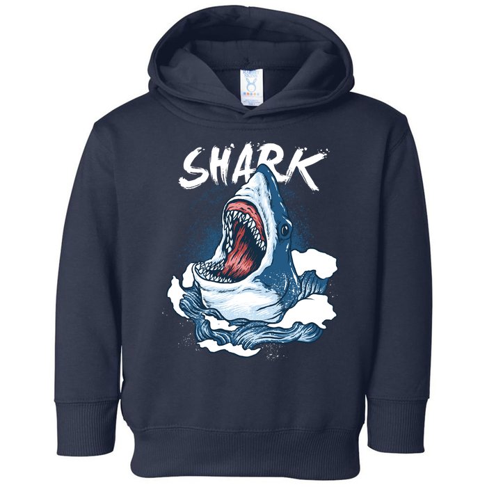 Shark In The Ocean Cool Sharks Week Waves Bite Toddler Hoodie