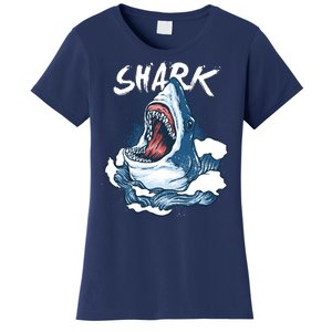 Shark In The Ocean Cool Sharks Week Waves Bite Women's T-Shirt