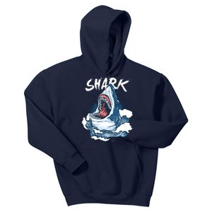 Shark In The Ocean Cool Sharks Week Waves Bite Kids Hoodie