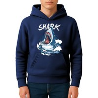 Shark In The Ocean Cool Sharks Week Waves Bite Kids Hoodie