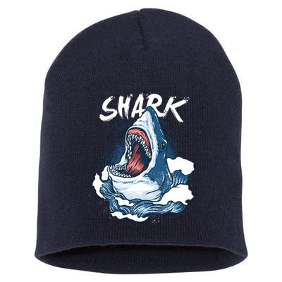 Shark In The Ocean Cool Sharks Week Waves Bite Short Acrylic Beanie