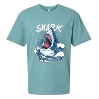 Shark In The Ocean Cool Sharks Week Waves Bite Sueded Cloud Jersey T-Shirt