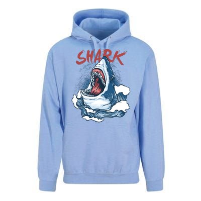 Shark In The Ocean Cool Sharks Week Waves Bite Unisex Surf Hoodie