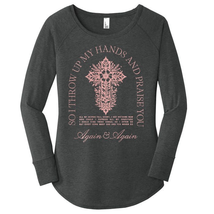 So I Throw Up My Hands B.R.A.N.D.O.N Lake And Praise You Women's Perfect Tri Tunic Long Sleeve Shirt