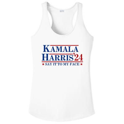 Say It To My Face Funny Kamala Harris 2024 Ladies PosiCharge Competitor Racerback Tank